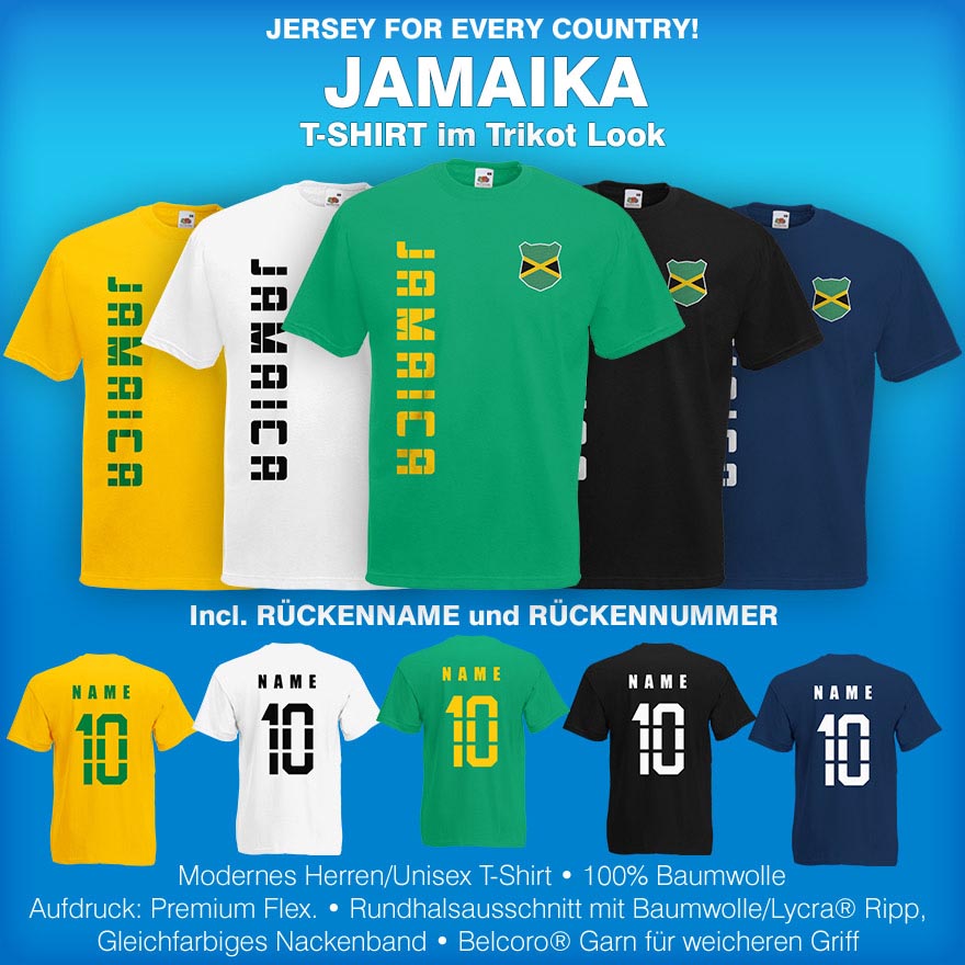Jamaika T-Shirt Trikot