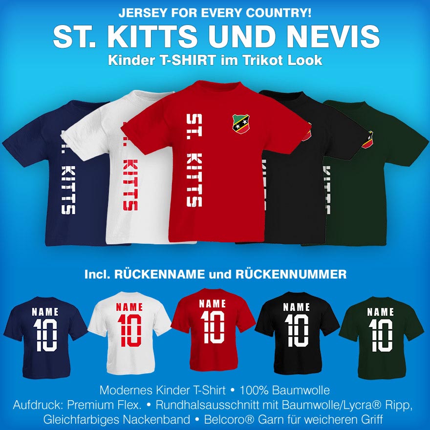 St. Kitts und Nevis Kinder T-Shirt
