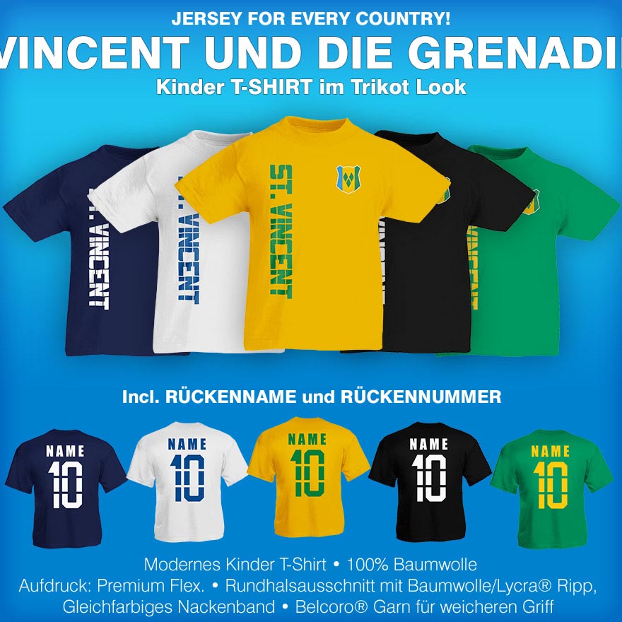St. Vincent und die Grenadinen Kinder T-Shirt
