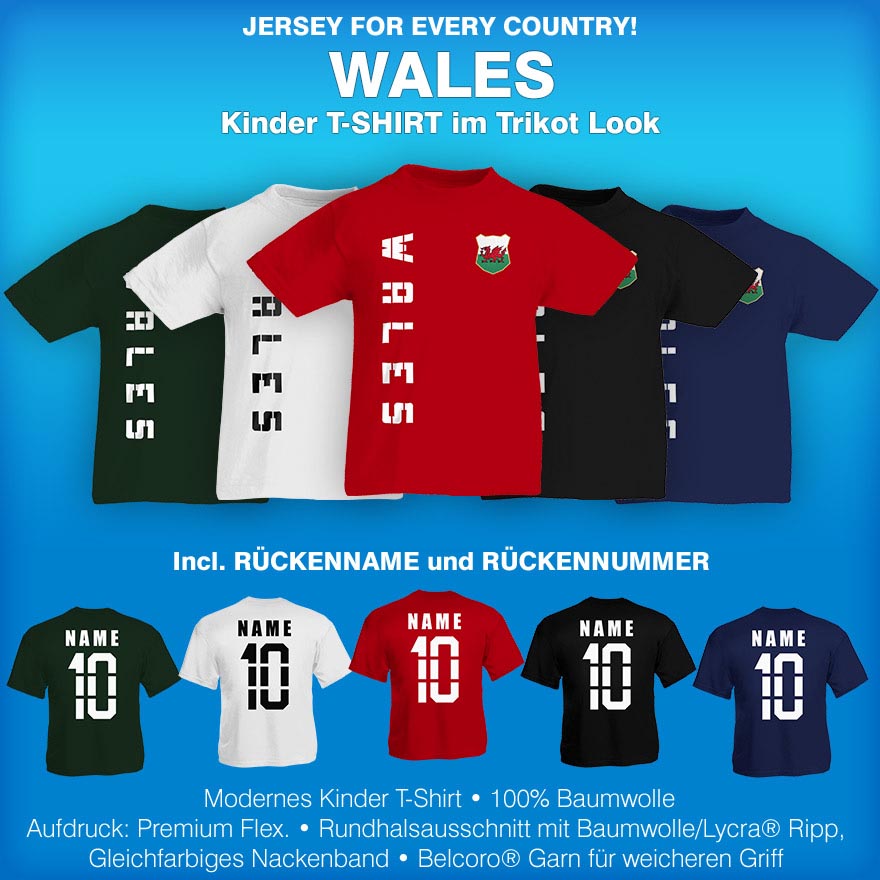 Wales Kinder T-Shirt