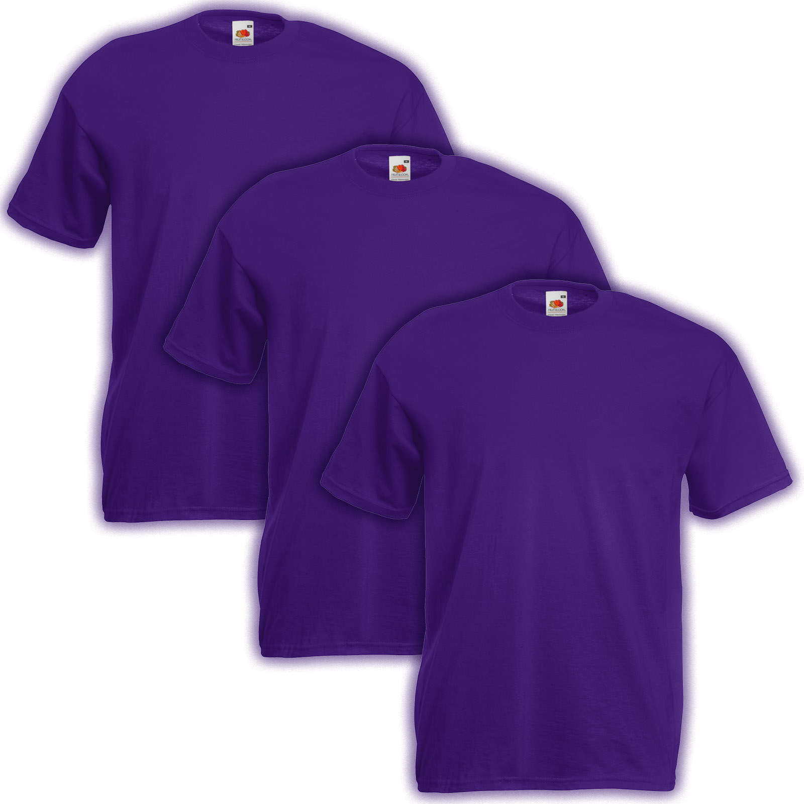 T-shirt Manches Courtes Fruit Of The Loom Garçon - 100% Coton, Coupe Normale, Col Rond, Lavable En Machine